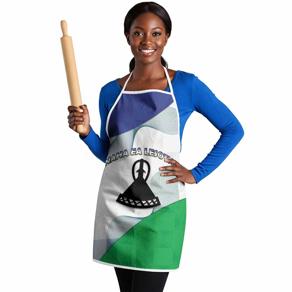 Lesotho Apron Coat Of Arms With Kente Pattern