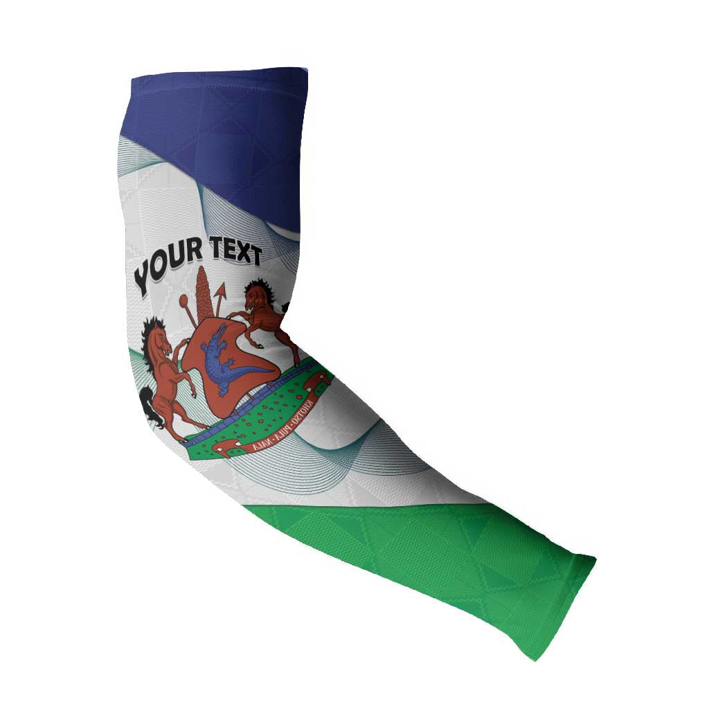 Personalized Lesotho Arm Sleeves Coat Of Arms With Kente Pattern