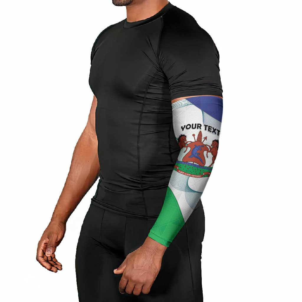 Personalized Lesotho Arm Sleeves Coat Of Arms With Kente Pattern