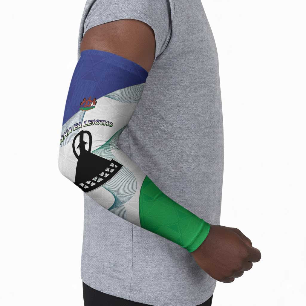Personalized Lesotho Arm Sleeves Coat Of Arms With Kente Pattern
