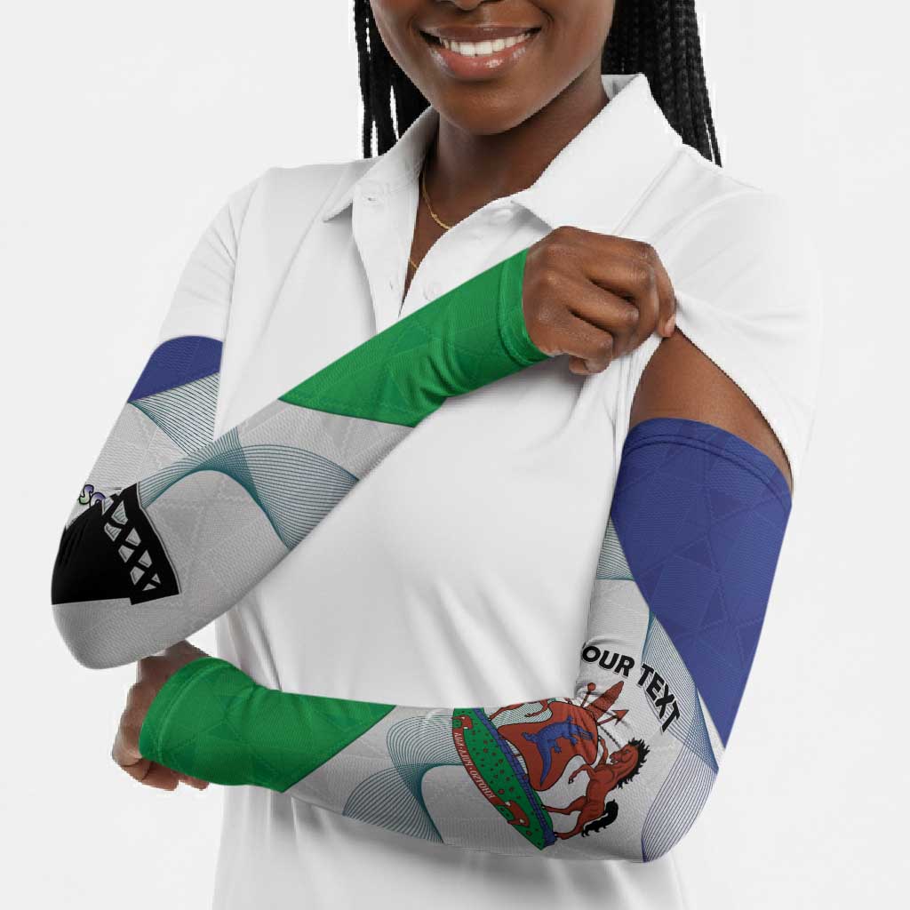 Personalized Lesotho Arm Sleeves Coat Of Arms With Kente Pattern