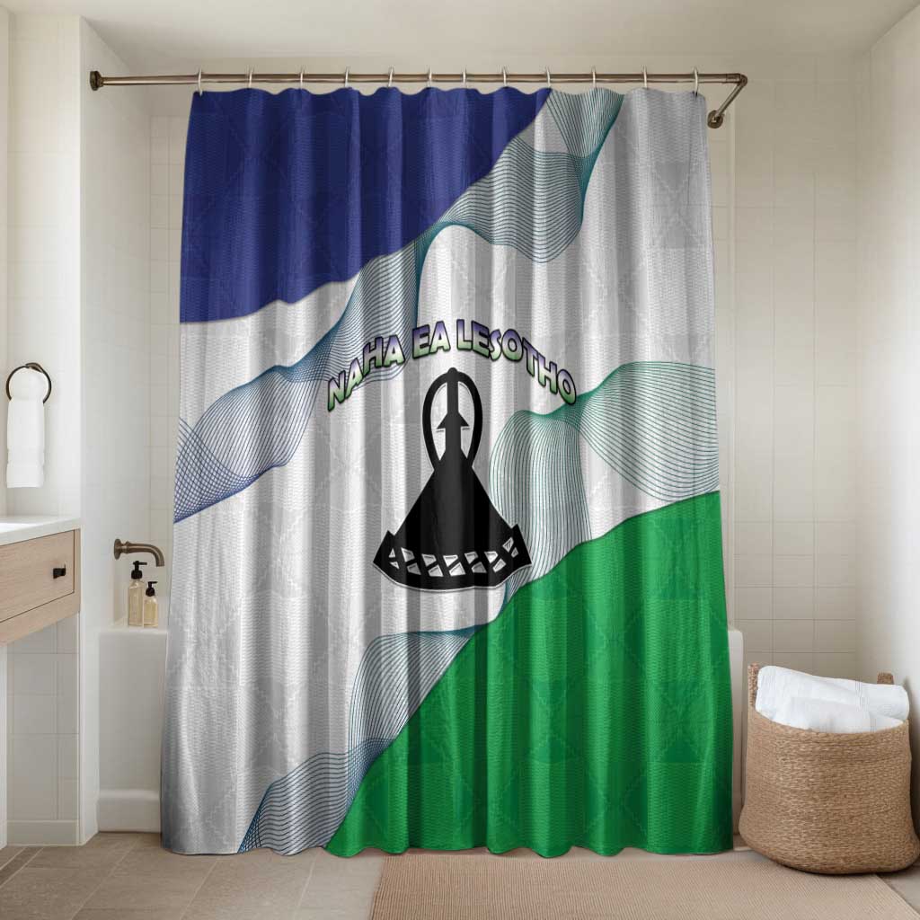 Lesotho Bathroom Set Coat Of Arms With Kente Pattern