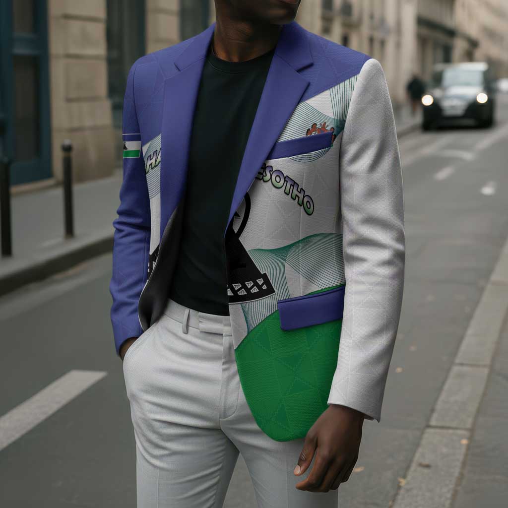 Personalized Lesotho Blazer Coat Of Arms With Kente Pattern