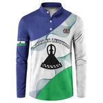 Personalized Lesotho Button Sweatshirt Coat Of Arms With Kente Pattern