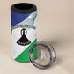 Personalized Naha ea Lesotho 4 in 1 Can Cooler Tumbler Coat Of Arms With Kente Pattern - African Pride