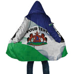 Personalized Lesotho Cloak Coat Of Arms With Kente Pattern