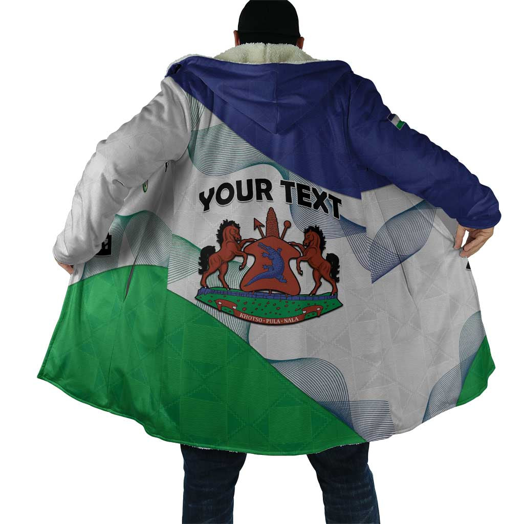 Personalized Lesotho Cloak Coat Of Arms With Kente Pattern