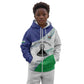 Personalized Naha ea Lesotho Kid Hoodie Coat Of Arms With Kente Pattern - African Pride