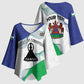Personalized Lesotho Kimono Sleeve Blouse Coat Of Arms With Kente Pattern
