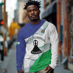 Personalized Naha ea Lesotho Long Sleeve Shirt Coat Of Arms With Kente Pattern - African Pride