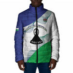 Personalized Lesotho Padded Jacket Coat Of Arms With Kente Pattern
