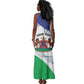 Personalized Naha ea Lesotho Tank Maxi Dress Coat Of Arms With Kente Pattern - African Pride