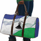 Lesotho Travel Bag Coat Of Arms With Kente Pattern