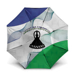 Lesotho Umbrella Coat Of Arms With Kente Pattern