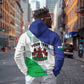 Personalized Naha ea Lesotho Zip Hoodie Coat Of Arms With Kente Pattern - African Pride
