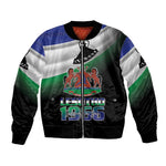 Happy Lesotho Independence Day Bomber Jacket Khotso Pula Nala - African Pride