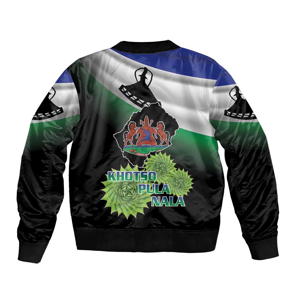 Happy Lesotho Independence Day Bomber Jacket Khotso Pula Nala - African Pride