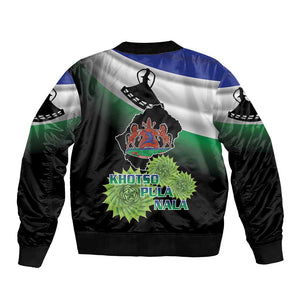 Happy Lesotho Independence Day Bomber Jacket Khotso Pula Nala - African Pride
