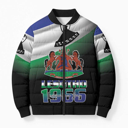 Lesotho 1966 Bomber Puffer Jacket Happy Independence Day