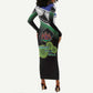 Happy Lesotho Independence Day Long Sleeve Bodycon Dress Khotso Pula Nala - African Pride