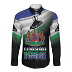 Happy Lesotho Independence Day Long Sleeve Button Shirt Khotso Pula Nala - African Pride