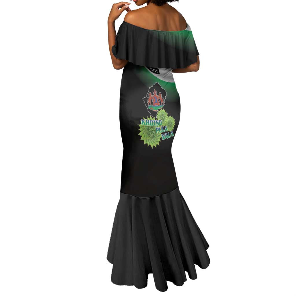 Happy Lesotho Independence Day Mermaid Dress Khotso Pula Nala - African Pride