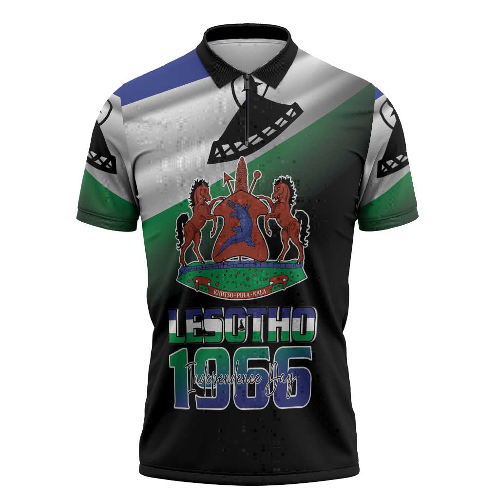 Lesotho 1966 Zipper Polo Shirt Happy Independence Day