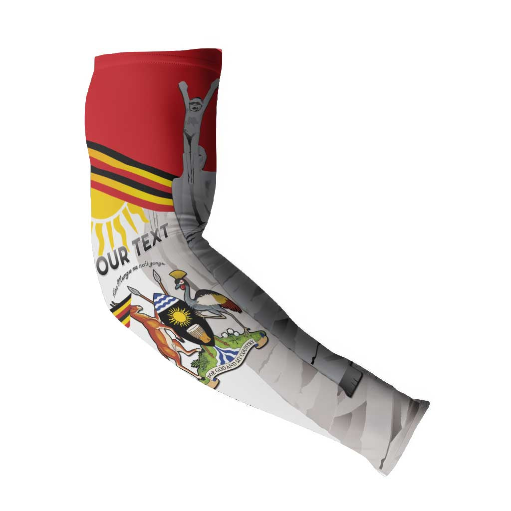 Personalized Uganda Independence Day Arm Sleeves Independence Monument - Coat Of Arms