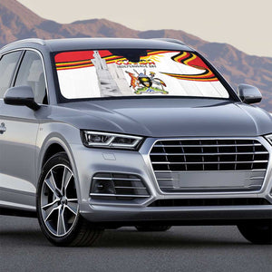 Uganda Independence Day Auto Sun Shade Independence Monument - Coat Of Arms