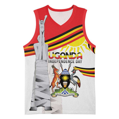 Uganda Independence Day Personalized Basketball Jersey Independence Monument LT15