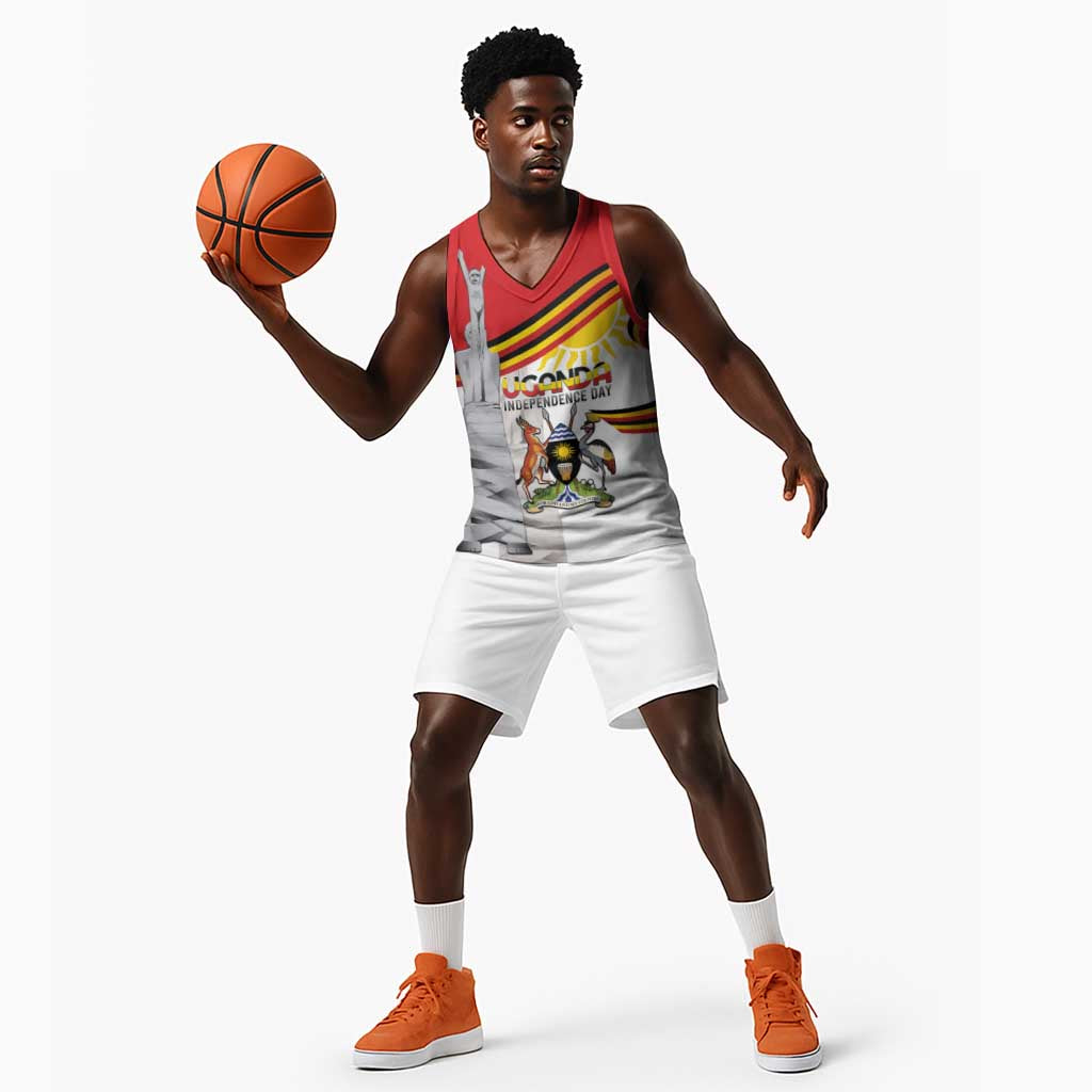Uganda Independence Day Personalized Basketball Jersey Independence Monument LT15