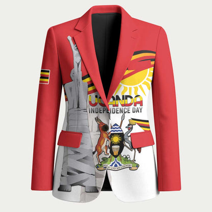 Personalized Uganda Independence Day Blazer Independence Monument - Coat Of Arms
