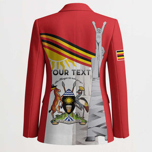 Personalized Uganda Independence Day Blazer Independence Monument - Coat Of Arms