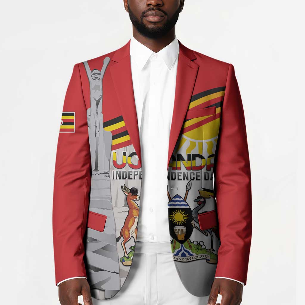 Personalized Uganda Independence Day Blazer Independence Monument - Coat Of Arms