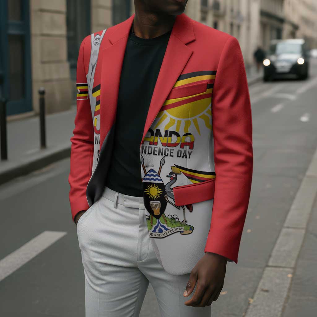 Personalized Uganda Independence Day Blazer Independence Monument - Coat Of Arms