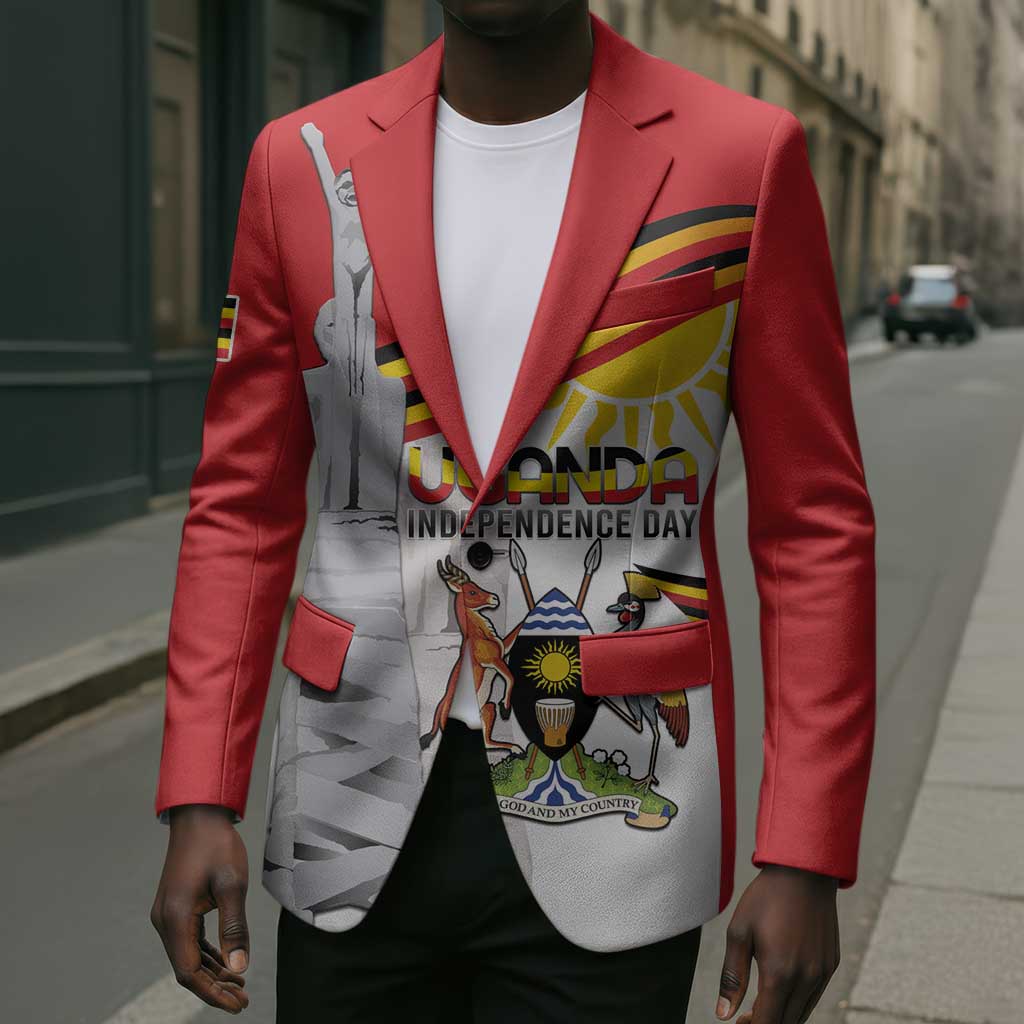 Personalized Uganda Independence Day Blazer Independence Monument - Coat Of Arms