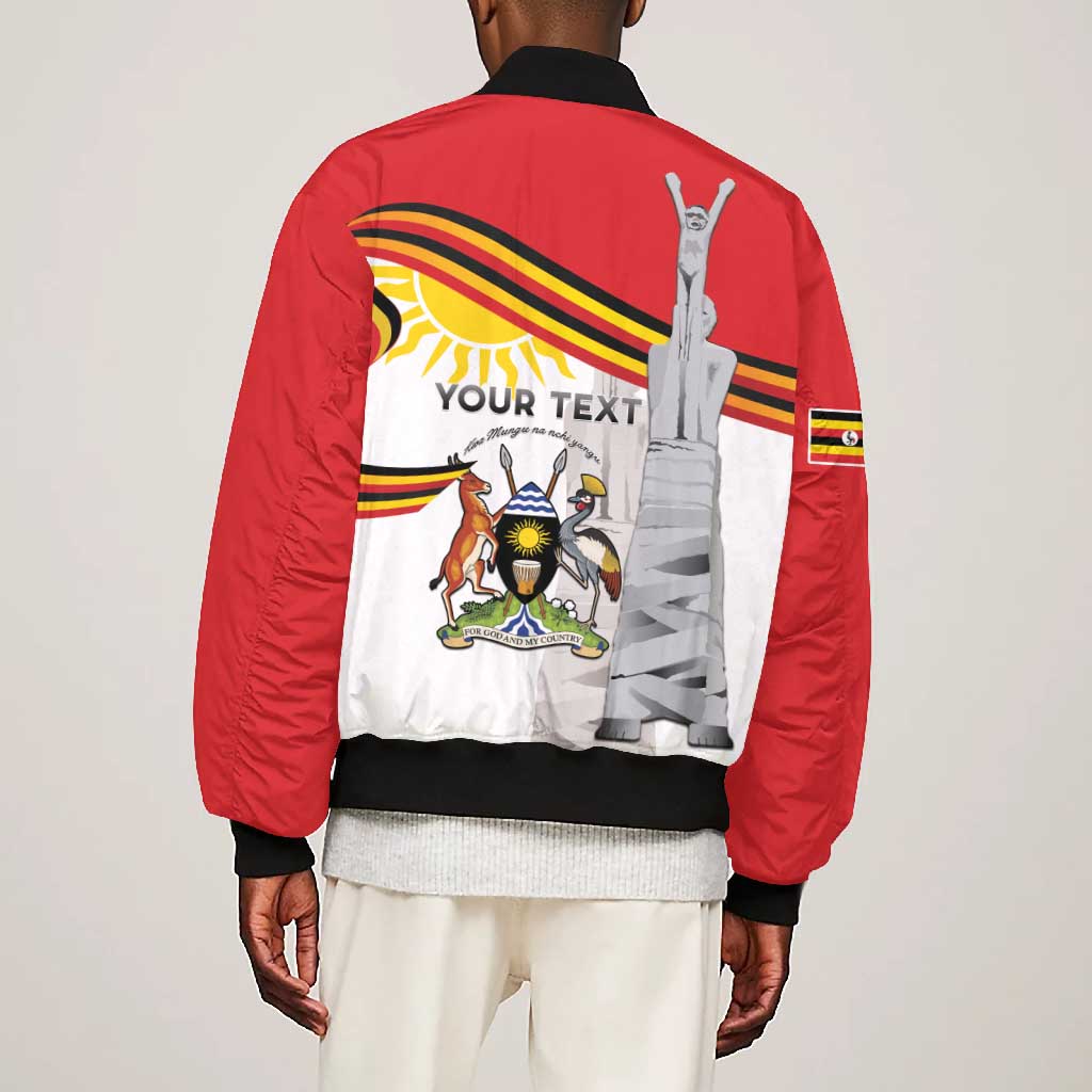 Uganda Independence Day Personalized Bomber Jacket Independence Monument - African Pride