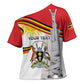 Personalized Uganda Independence Day Cross Shoulder Shirt Independence Monument - Coat Of Arms