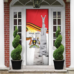 Personalized Uganda Independence Day Door Cover Independence Monument - Coat Of Arms