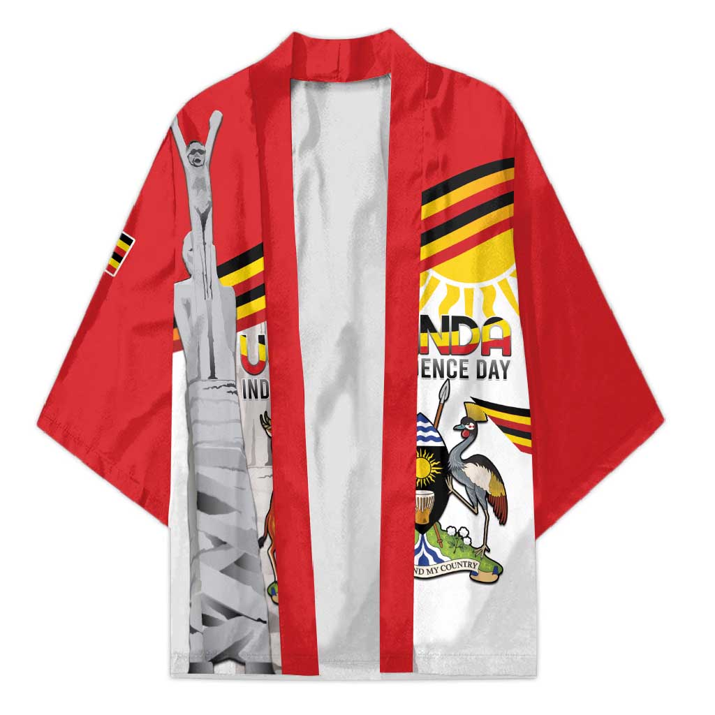 Personalized Uganda Independence Day Kimono Independence Monument - Coat Of Arms