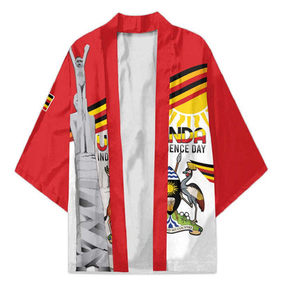 Personalized Uganda Independence Day Kimono Independence Monument - Coat Of Arms