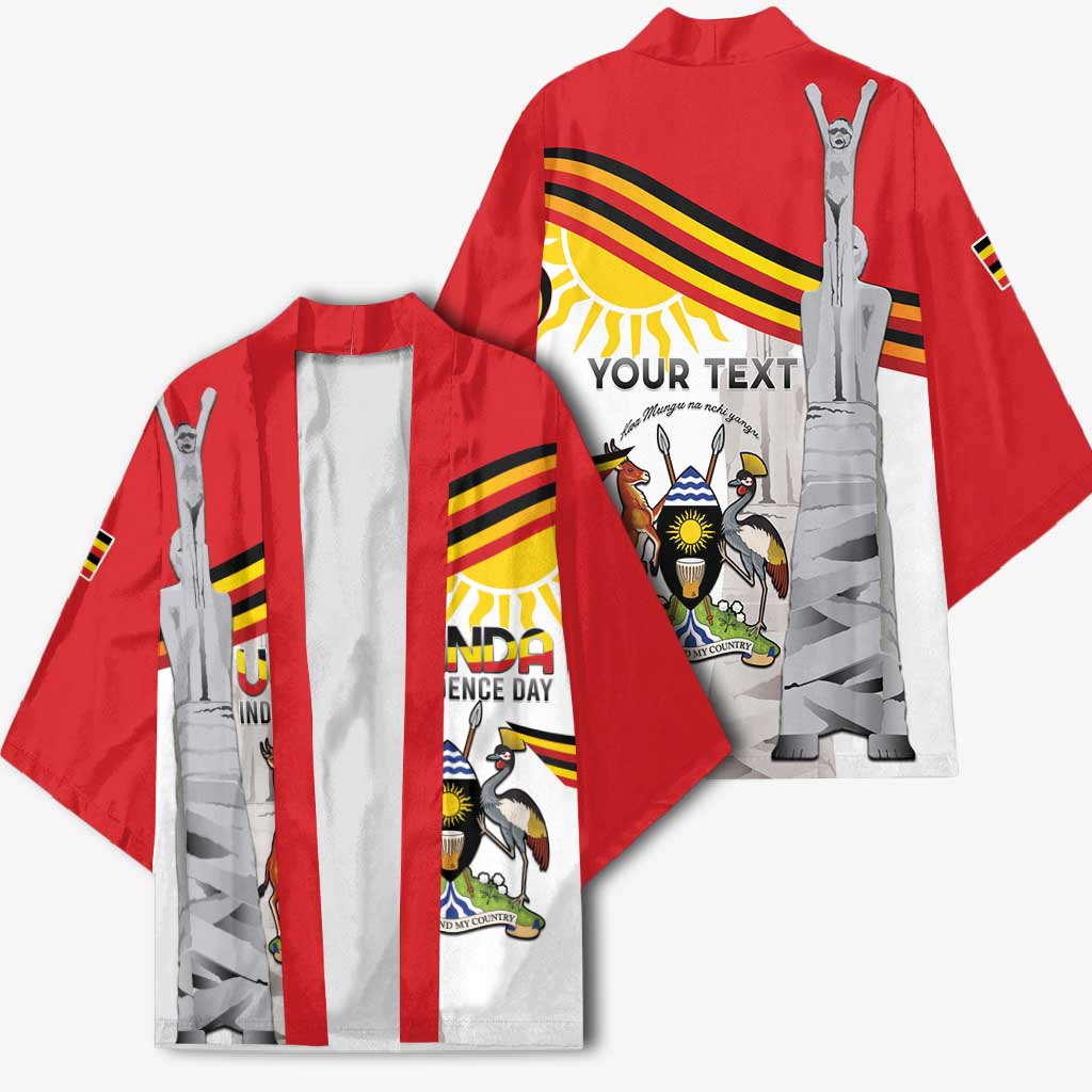 Personalized Uganda Independence Day Kimono Independence Monument - Coat Of Arms