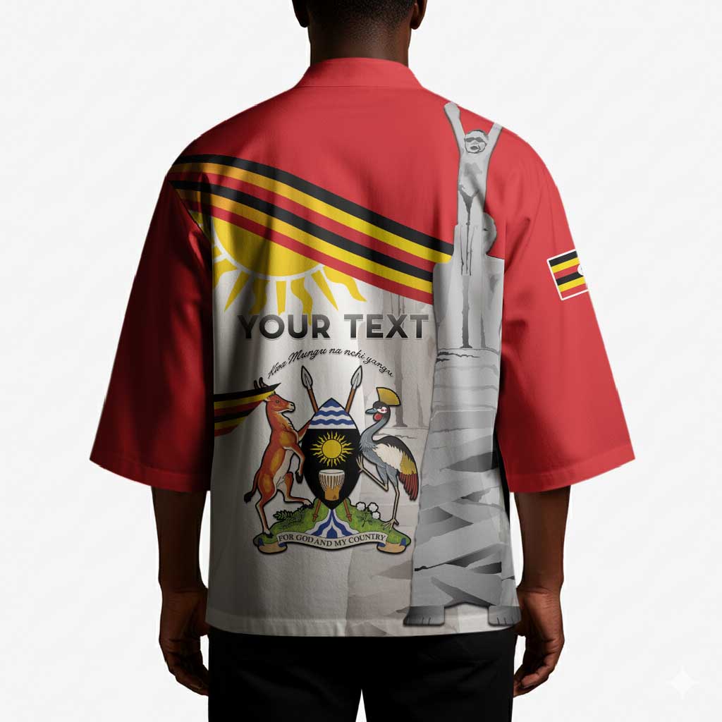 Personalized Uganda Independence Day Kimono Independence Monument - Coat Of Arms
