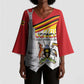 Personalized Uganda Independence Day Kimono Sleeve Blouse Independence Monument - Coat Of Arms