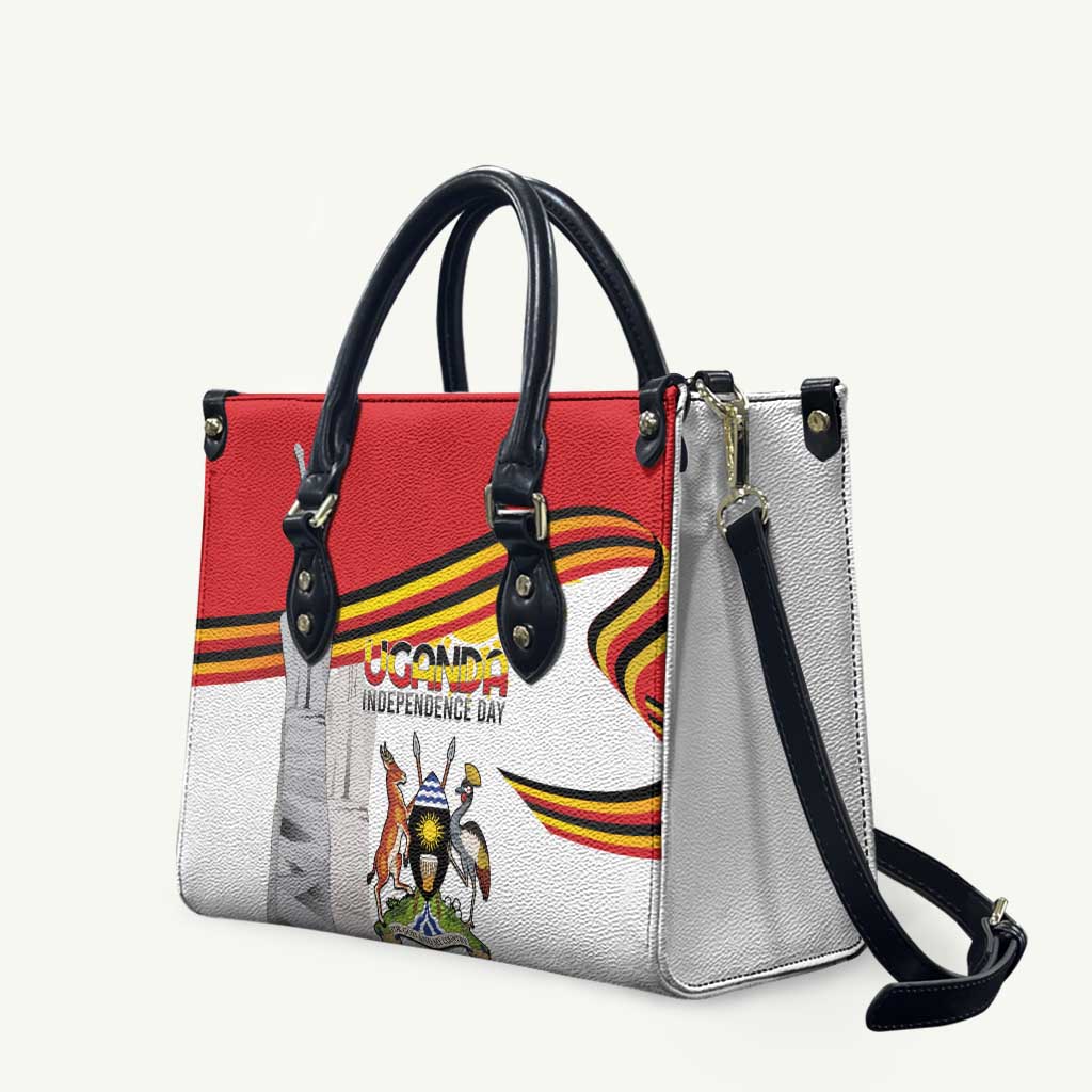 Uganda Independence Day Leather Bag Independence Monument - Coat Of Arms