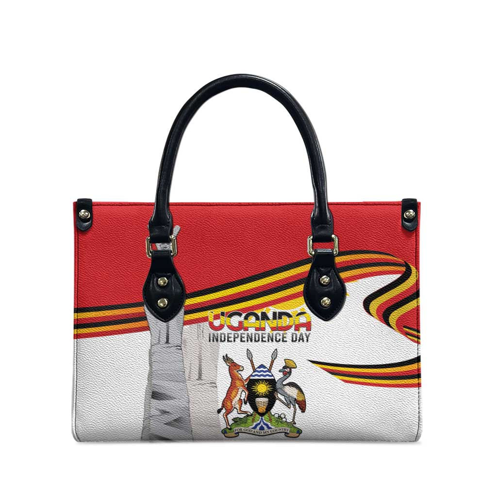 Uganda Independence Day Leather Bag Independence Monument - Coat Of Arms