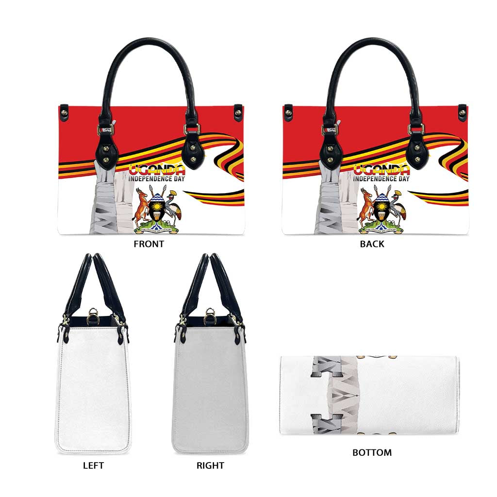 Uganda Independence Day Leather Bag Independence Monument - Coat Of Arms
