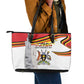 Uganda Independence Day Leather Tote Bag Independence Monument - African Pride