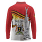 Uganda Independence Day Personalized Long Sleeve Polo Shirt Independence Monument - African Pride