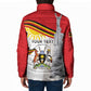 Personalized Uganda Independence Day Padded Jacket Independence Monument - Coat Of Arms